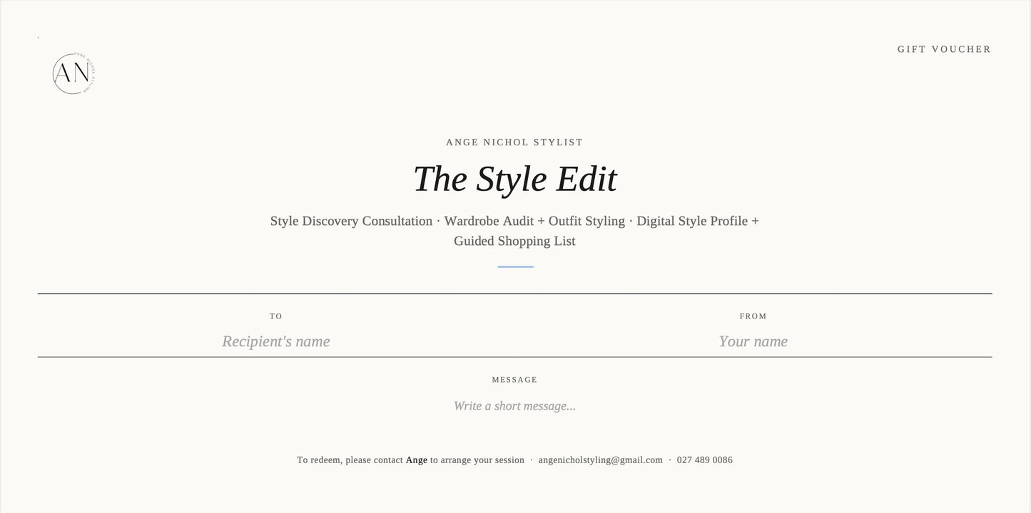 The Style Edit Gift Voucher